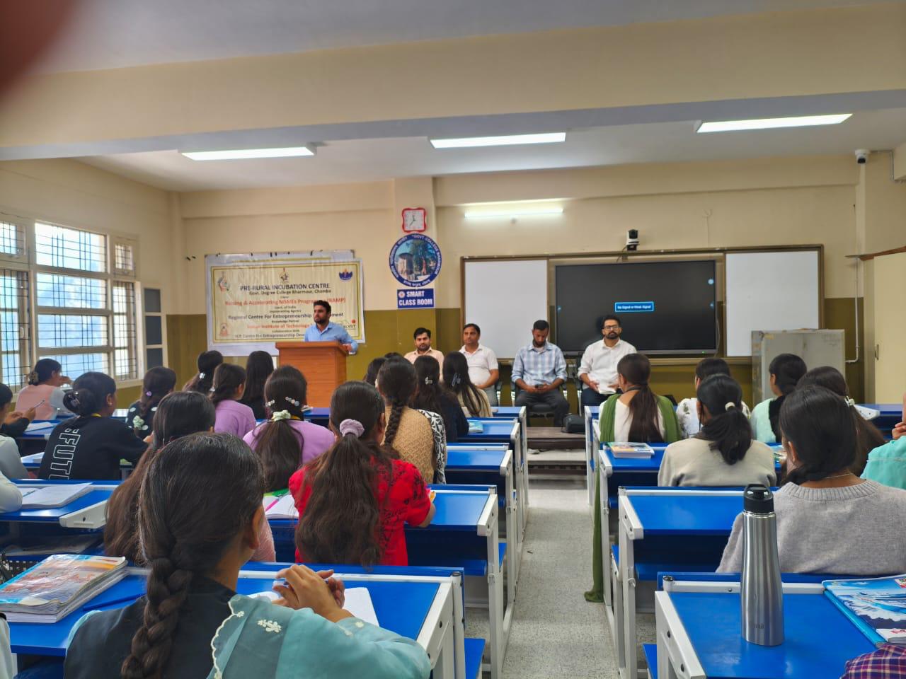 Setting Up of Pre Incubation Center at GC Bharmour